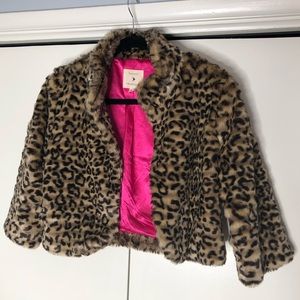 Fabulous Faux Cheetah/Leopard Fur Cropped Jacket